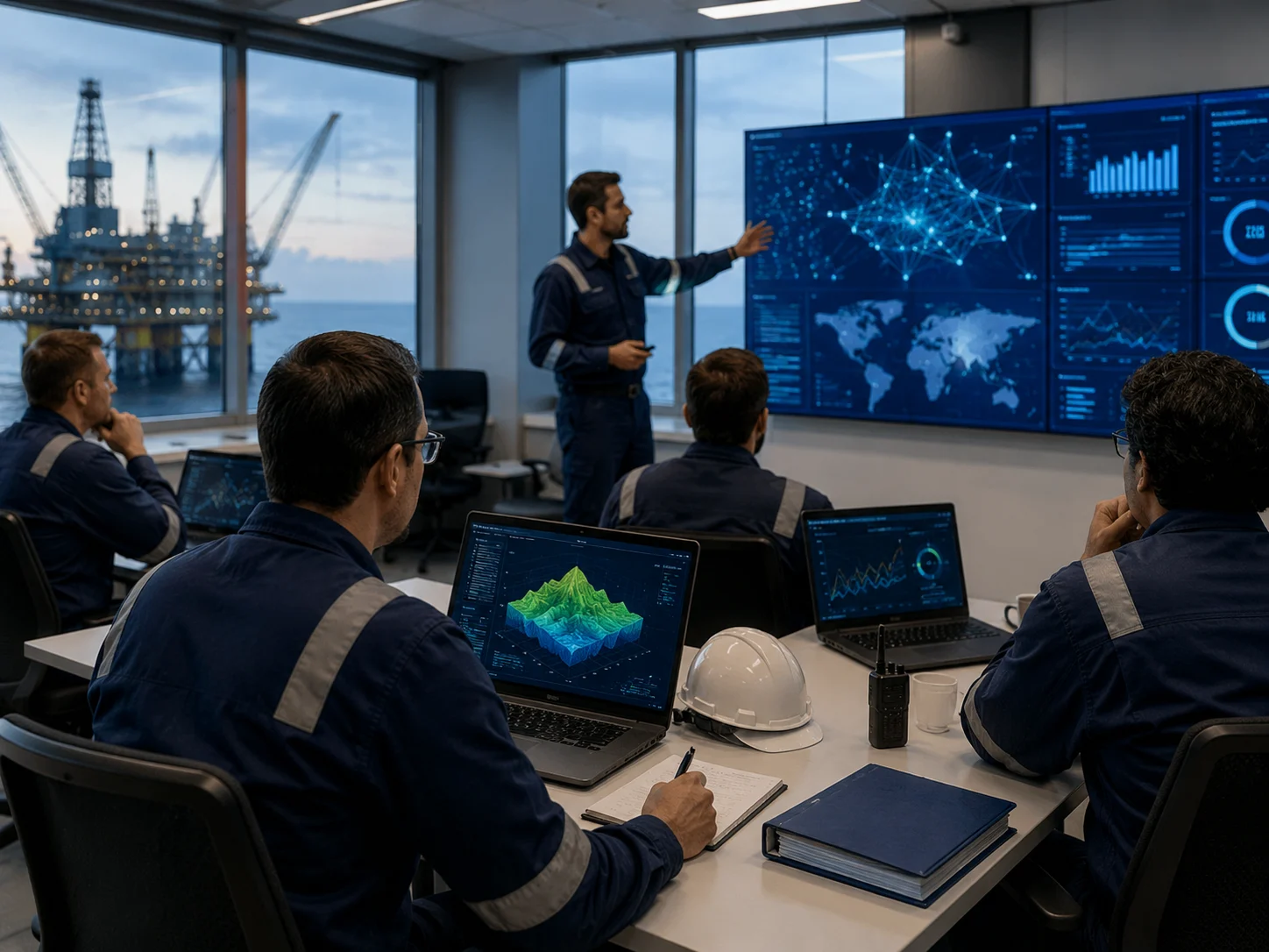 Confidential offshore candidate profile verification and subsea technical data handling