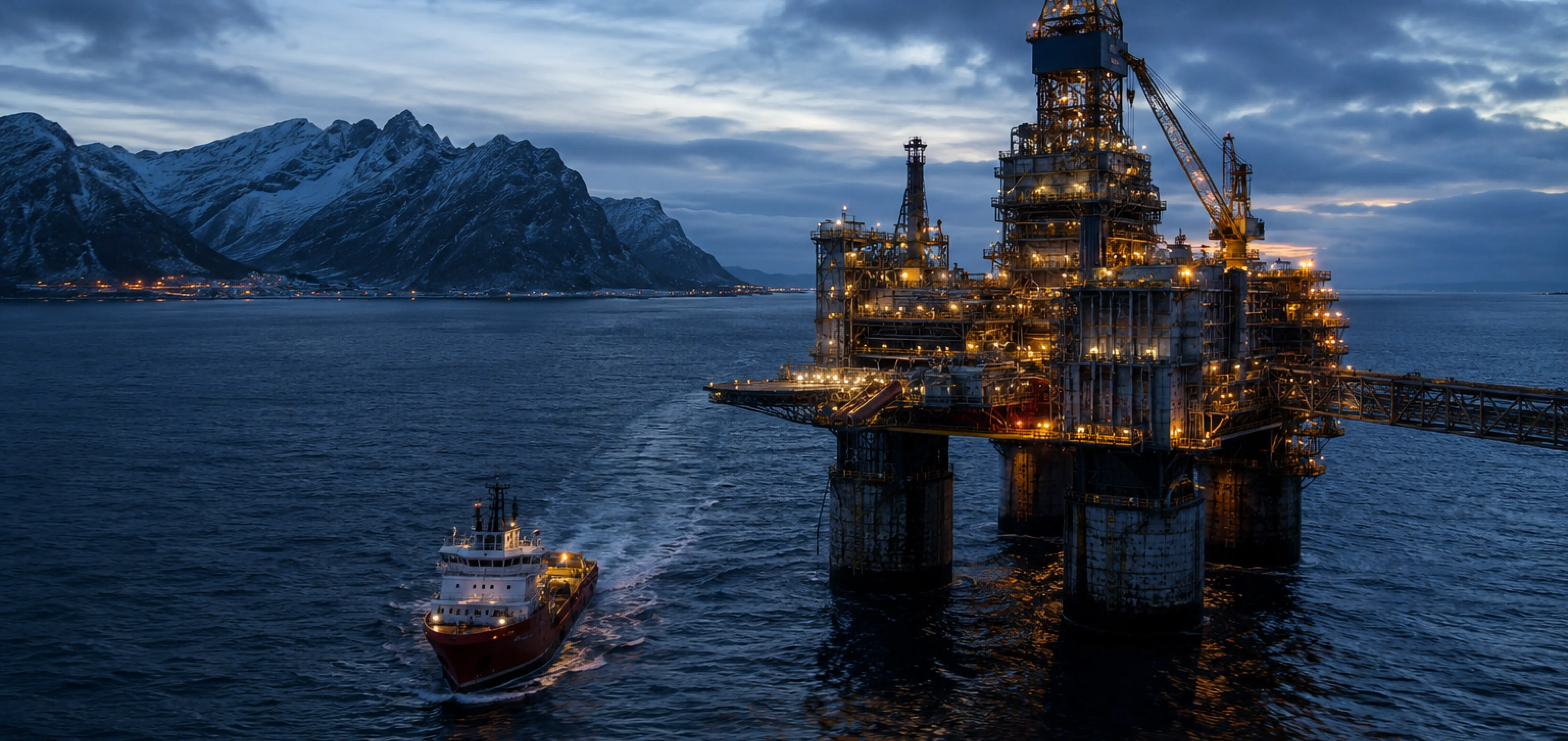 North Sea offshore vessel and platform operations