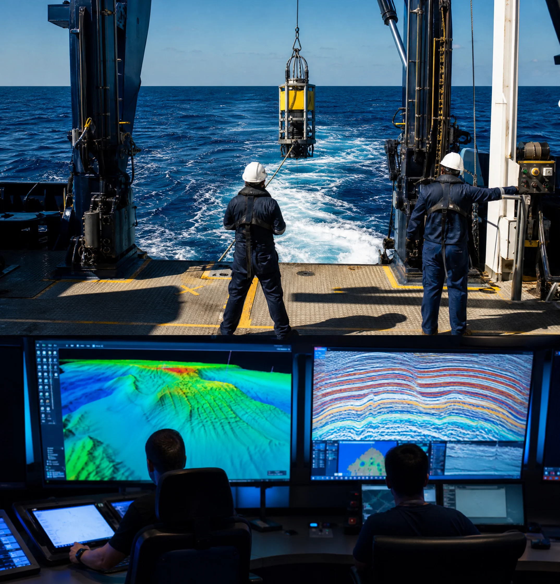 Survey and geophysical vessel